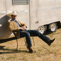 Men Boot Cut | Stetson 1014 Rocker Fit Jean Blue