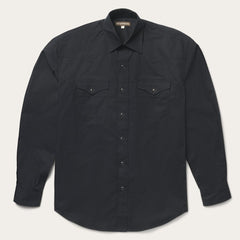 Men Classic Cut | Stetson Classic Western Shirt In Black Black