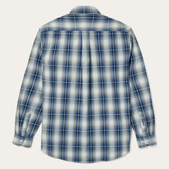 Men Classic Cut | Stetson Crystal Plaid Button Down Shirt Blue
