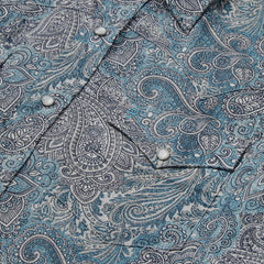 Men Classic Cut | Stetson Paisley Western Shirt Green
