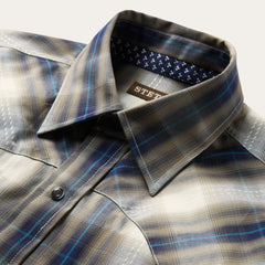 Men Classic Cut | Stetson Ranch Plaid Dobby Western Shirt Brown