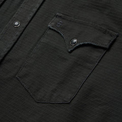 Men Denim Shirts | Stetson Charcoal Corded Denim Shirt Grey