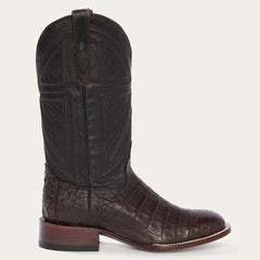 Men Exotics | Stetson Kaycee Brown Caiman Belly Cowboy Boot Brown