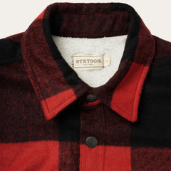 Men Jackets | Stetson Buffalo Plaid Western Coat Red