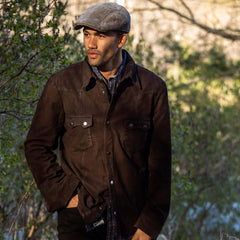 Men Jackets | Stetson Leather Western Shirt Jacket Brown