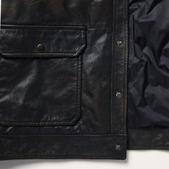 Men Jackets | Stetson Snap Front Leather Jacket Brown