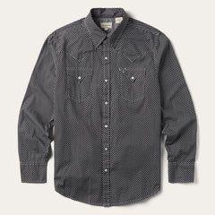 Men Modern Cut | Stetson Black Diamond Shirt Black