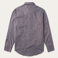 Men Modern Cut | Stetson Chevron Grid Shirt Brown