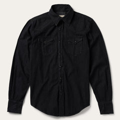 Men Modern Cut | Stetson Modern Denim Western Shirt Black