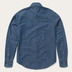 Men Modern Cut | Stetson Modern Denim Western Shirt Blue