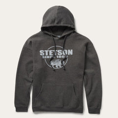 Men Sweaters & Hoodies | Stetson Bison Hoodie Grey