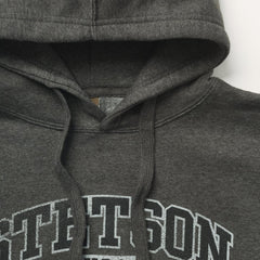 Men Sweaters & Hoodies | Stetson Charcoal Heather Fleece Hooded Sweatshirt Grey