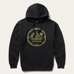 Men Sweaters & Hoodies | Stetson Classic Crest Hooded Sweatshirt Black
