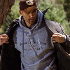 Men Sweaters & Hoodies | Stetson John B. Co. Hooded Sweatshirt Grey