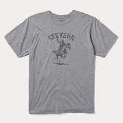 Men Tees | Stetson Bronco Rider Graphic Tee Grey