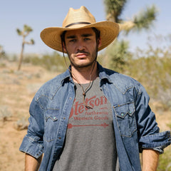 Men Tees | Stetson Vintage Arrow Graphic Tee Grey