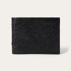 Men Wallets | Stetson Ostrich Bi-Fold Wallet Black Cowboy Classic