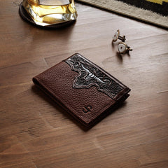 Men Wallets | Stetson Steer Head Bi-Fold Wallet Brown