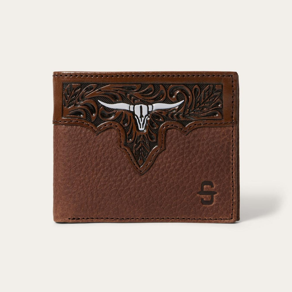 Men Wallets | Stetson Steer Head Bi-Fold Wallet Brown