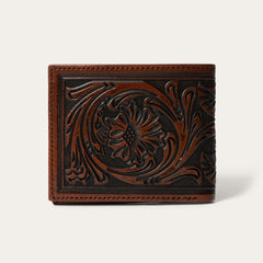 Men Wallets | Stetson Tooled Bi-Fold Wallet Brown