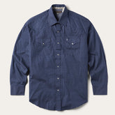 Men Western Shirts | Stetson Blue Polaris Geo Print Western Shirt Blue