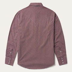 Men Western Shirts | Stetson Broken Diamond Print Western Shirt Red
