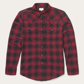 Men Western Shirts | Stetson Brushed Twill Plaid Shirt Black