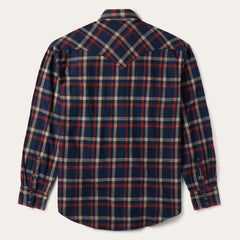 Men Western Shirts | Stetson Brushed Twill Plaid Shirt Blue