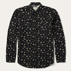 Men Western Shirts | Stetson Conversation Print Western Shirt Black