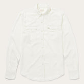 Men Western Shirts | Stetson Cream Twill Shirt White
