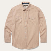 Men Western Shirts | Stetson Diamond Print Western Shirt Orange