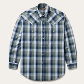 Men Western Shirts | Stetson Lucky Diamond Plaid Western Shirt Green