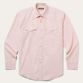 Men Western Shirts | Stetson Pink End-On-End Western Shirt Pink
