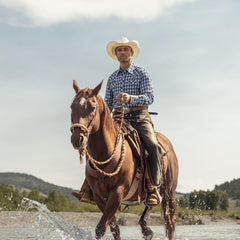 Men Western Shirts | Stetson Plaid Twill Dobby Western Shirt Blue