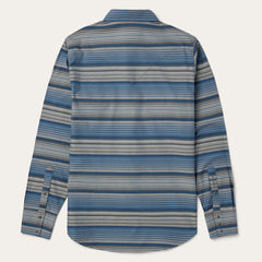 Men Western Shirts | Stetson Serape Stripe Western Shirt Blue