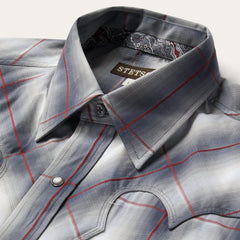 Men Western Shirts | Stetson Smoke Ombre Western Shirt Grey
