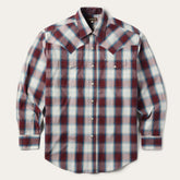 Men Western Shirts | Stetson Wine Plaid Shirt Wine