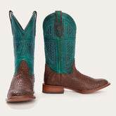 Men Western | Stetson Big Horn Tobacco Alligator Cowboy Boot Brown