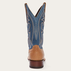 Men Western | Stetson Casper Tan & Blue Matte Cowboy Boot Tan