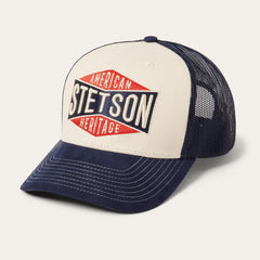 Men/Women Caps & Truckers | Stetson Cream American Heritage Trucker Cap Cream