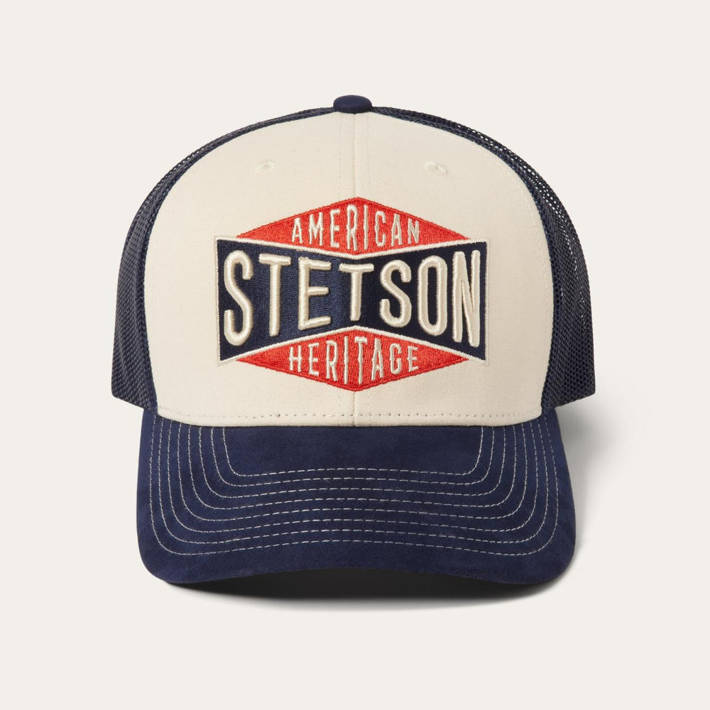 Men/Women Caps & Truckers | Stetson Cream American Heritage Trucker Cap Cream