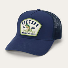 Men/Women Caps & Truckers | Stetson Fishing Patch Trucker Cap Navy
