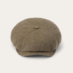 Men/Women Caps & Truckers | Stetson Glen Check Linen/Silk Hatteras Cap Olive Check