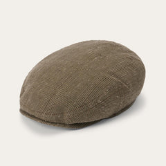 Men/Women Caps & Truckers | Stetson Glen Check Linen/Silk Kent Cap Olive Check