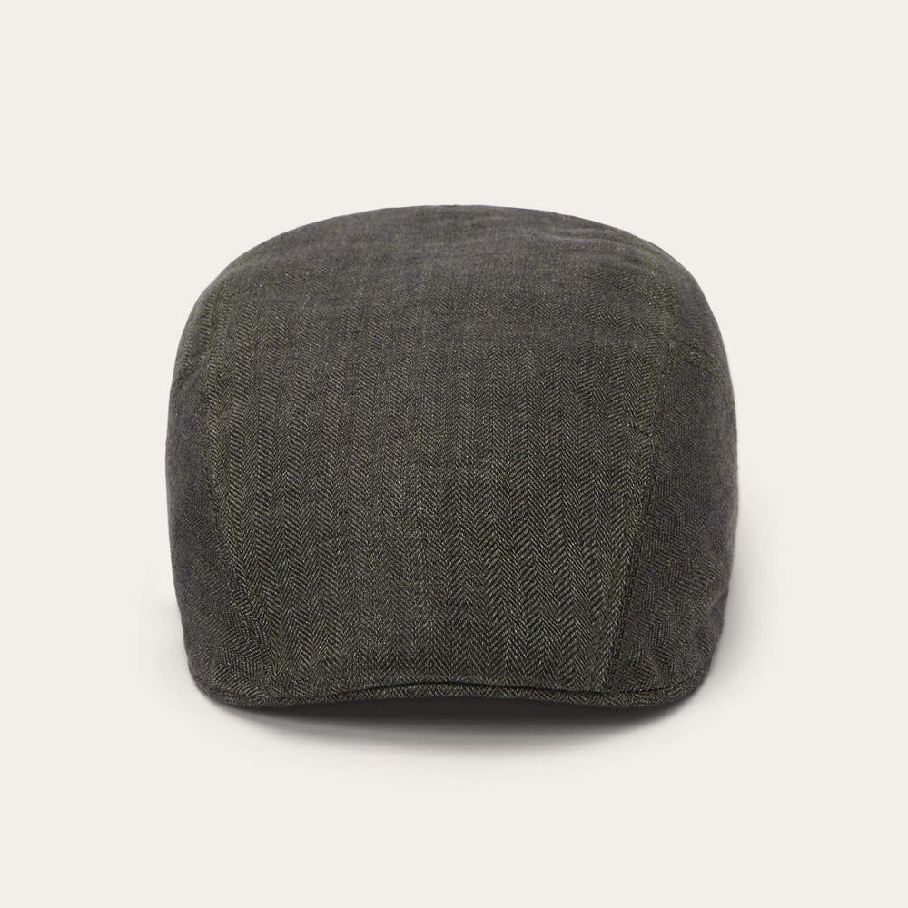 Men/Women Caps & Truckers | Stetson Herringbone Linen Ivy Cap Olive Herringbone