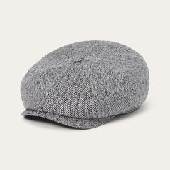 Men/Women Caps & Truckers | Stetson Herringbone Silk Hatteras Black Herringbone
