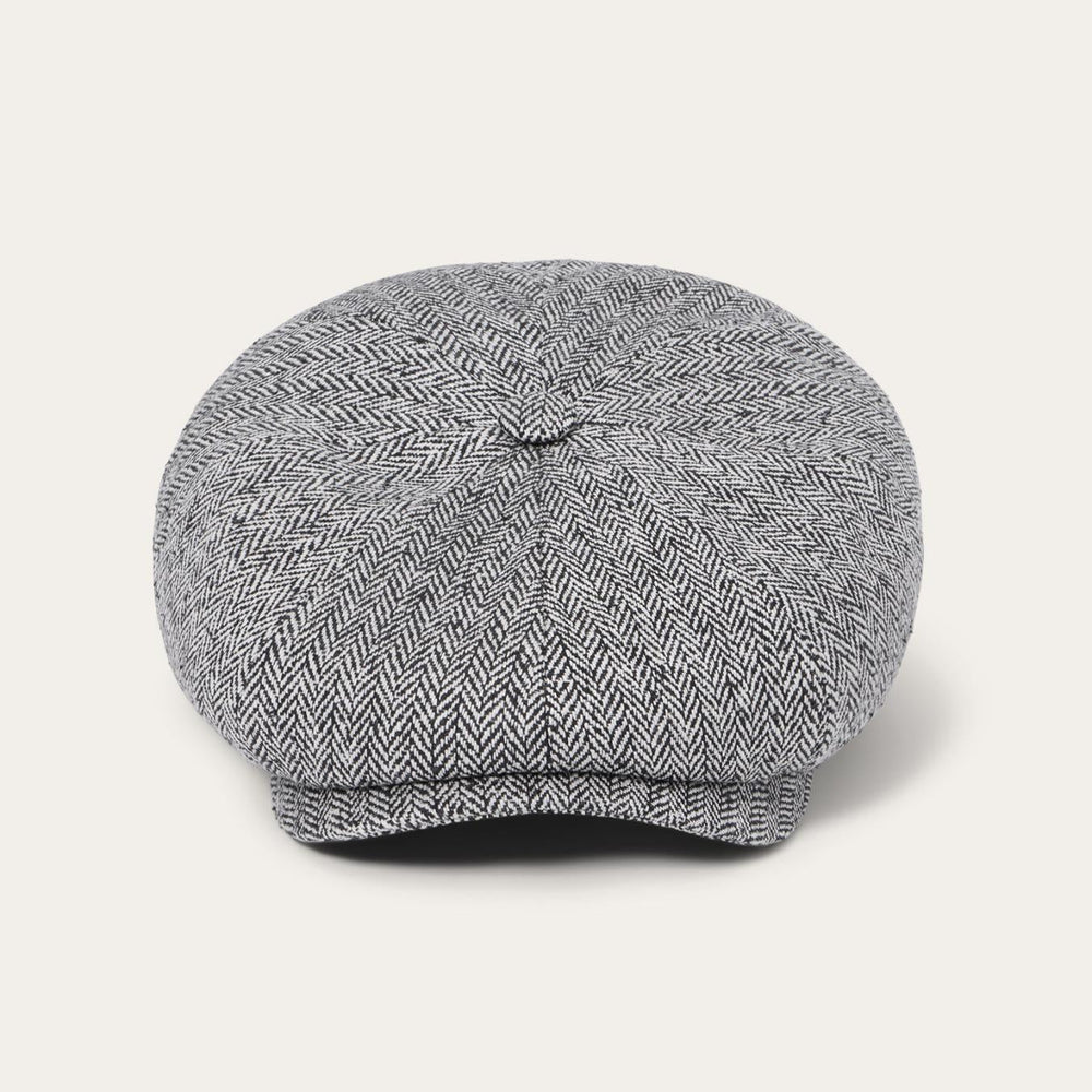 Men/Women Caps & Truckers | Stetson Herringbone Silk Hatteras Black Herringbone