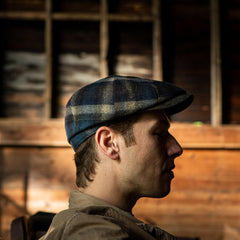 Men/Women Caps & Truckers | Stetson Ivy Virgin Wool Cap Blue Beige Check