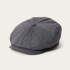 Men/Women Caps & Truckers | Stetson Linen Hatteras Newsboy Grey
