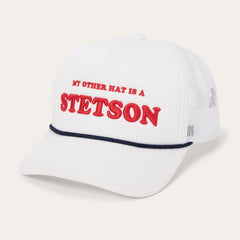 Men/Women Caps & Truckers | Stetson My Other Hat Is A Stetson Trucker Cap White